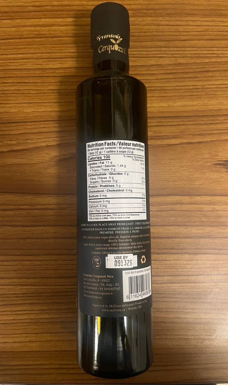 Single Origin Italian Extra Virgin Olive Oil - Frantoio Cerquozzi