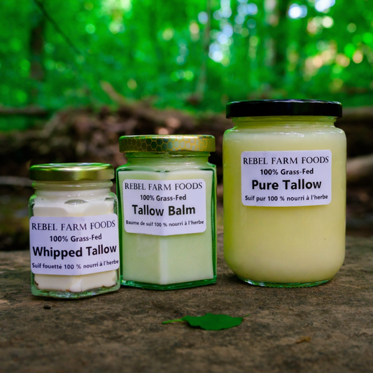 Tallow Mini Trio | 100% Grass-Fed Tallow Trial Pack (Cream, Balm & Pure Tallow)