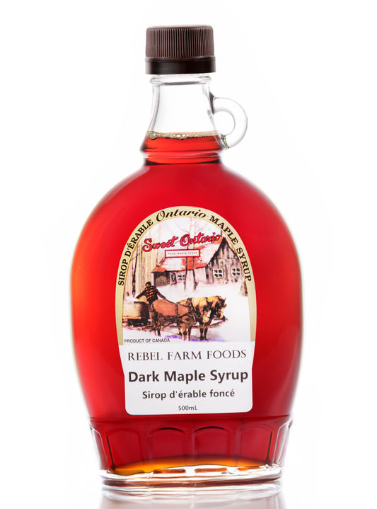100% Pure Local Ontario Dark Maple Syrup