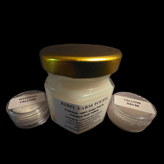 Tallow Mini Trio | 100% Grass-Fed Tallow Trial Pack (Cream, Balm & Pure Tallow)