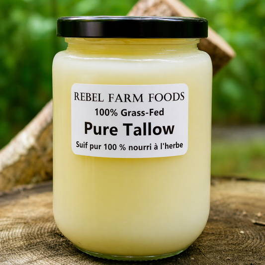 Local 100% Grass-Fed Beef Tallow – Traditional High-Heat Cooking Fat