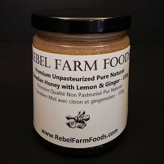 Lemon Ginger Honey | Unpasteurized Honey with Lemon & Organic Ginger