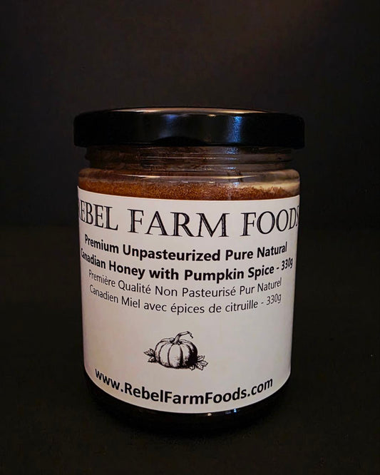 LIMITED! Premium Unpasteurized Ontario Honey with Pumpkin Spice